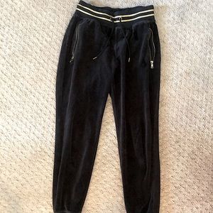 Black and Gold Velvet Sweats